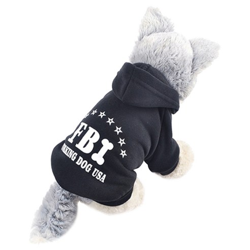 블럭마트 반려동물용 FBI 후드티, 블랙