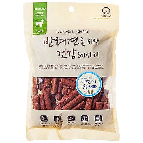 굿데이 반려견을 위한 건강레시피 져키, 양고기소프트, 1개입