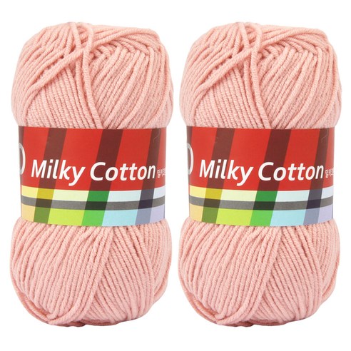 브랜드얀 밀키코튼 레드라벨 면혼방 뜨개실, 19번 인디언, 2개