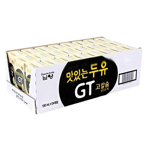 남양유업 맛있는 두유 GT 고칼슘 검은콩깨, 190ml, 24개