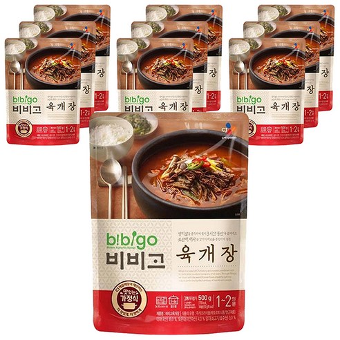 비비고 육개장, 500g, 10개