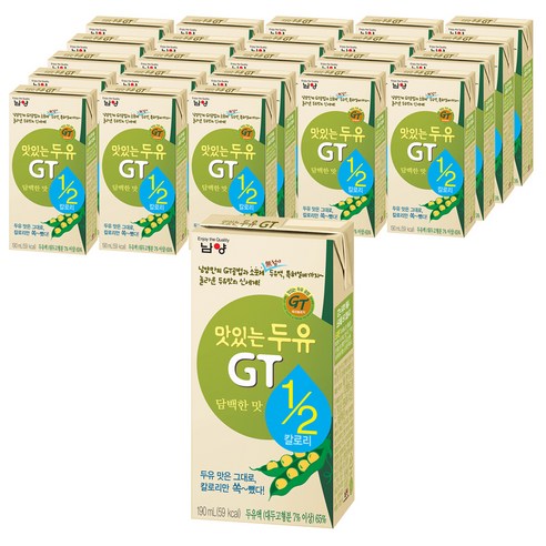 남양유업 맛있는두유GT 1/2칼로리 담백한맛, 190ml, 24개