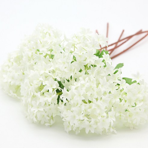 행복한마을 조화 작은꽃수국 부쉬 3p, 화이트
