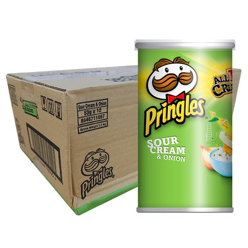 켈로그 프링글스 양파맛, 53g, 12개입