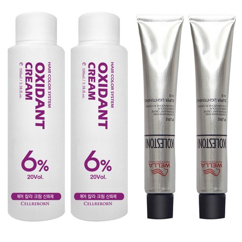 웰라 뉴콜레스톤 퍼펙트 퓨어컬러 염색제 80g + 산화제 100ml, 옐로우 14/33, 2세트