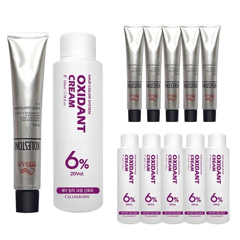 웰라 뉴콜레스톤 퍼펙트 퓨어컬러 염색제 80g + 산화제 100ml, 바이올렛 12/6, 6세트