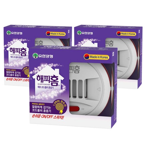 해피홈 매트 코드롤러 훈증기 X 3개, 단일상품