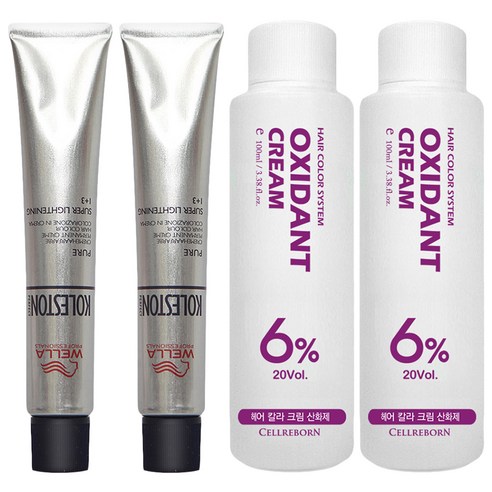 웰라 뉴콜레스톤 퍼펙트 퓨어컬러 염색제 80g + 산화제 100ml, 바이올렛 14/6, 2세트