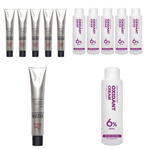 웰라 뉴콜레스톤 퍼펙트 퓨어컬러 염색제 80g + 산화제 100ml, 체리레드 14/45, 6세트