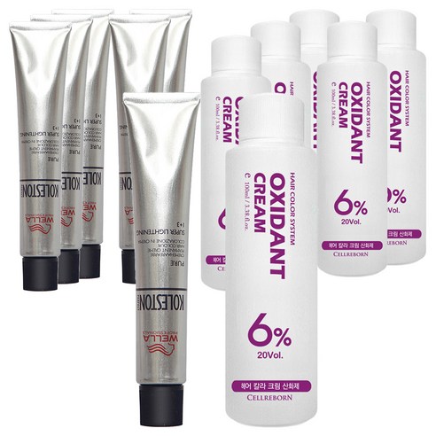 웰라 뉴콜레스톤 퍼펙트 퓨어컬러 염색약 80g + 산화제 100ml, 로즈 14/5, 6세트
