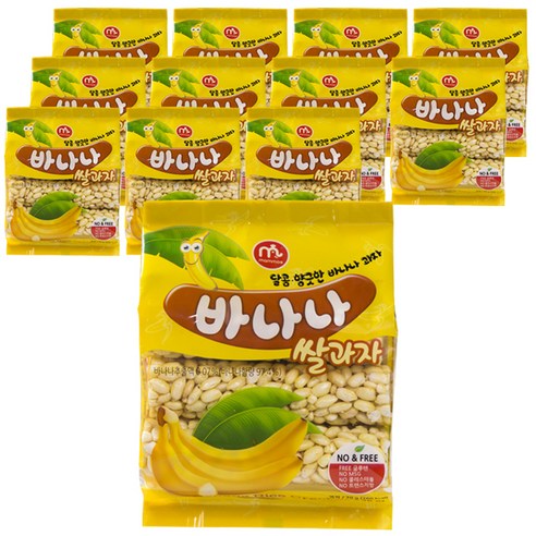 맘모스제과 바나나 쌀과자, 70g, 12개