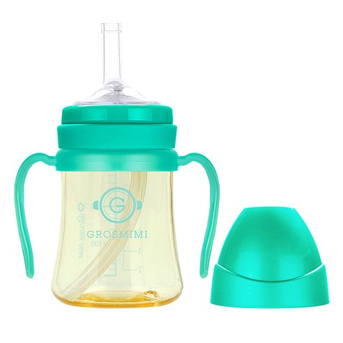 그로미미 PPSU 빨대컵 200ml, 민트, 1개