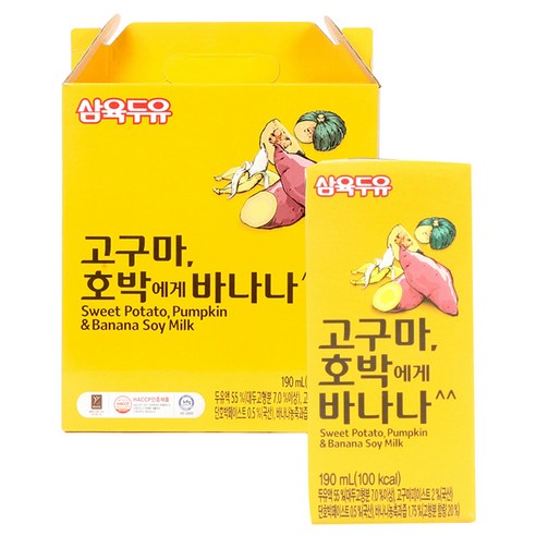 삼육두유 고구마 호박에게 바나나, 190ml, 16개