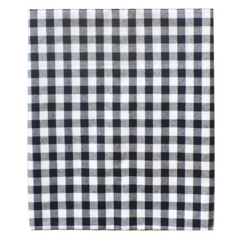 르우홈 선염 체크 패브릭 원단, 블랙