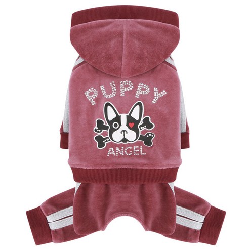 퍼피엔젤 하트아이 해적 반려견 트랙 수트 PA-OR272, 508 Pink