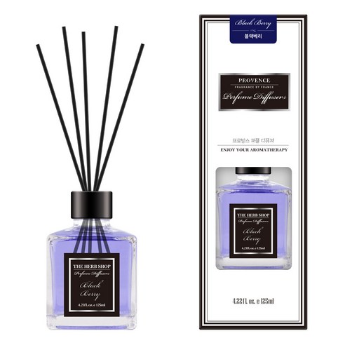 더허브샵 프로방스 퍼퓸 디퓨져 125ml, 블랙베리