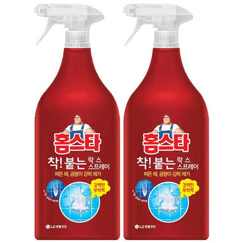 홈스타 착 붙는 락스 스프레이, 480ml, 2개
