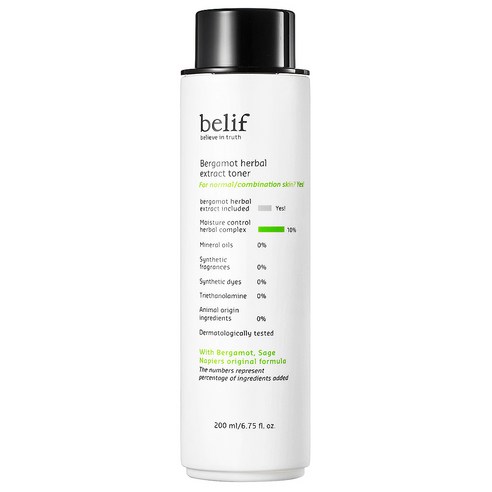 빌리프 베르가못 허벌 익스트랙트 토너, 200ml, 1개