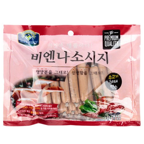 벨버드 반려견 비엔나 소시지 30p, 소고기 + 야채 혼합맛, 450g, 1개