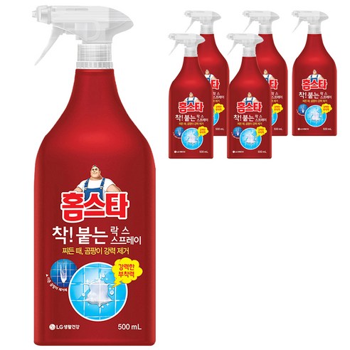 홈스타 착붙는 락스 스프레이, 500ml, 6개