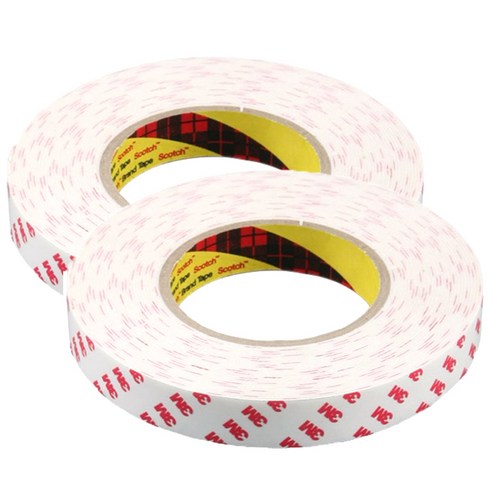 3M 스폰지 양면테이프 흰색 20 mm x 10 m, 2개