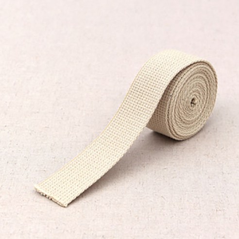 가방용 웨이빙 끈 30 mm, 연 베이지, 2개