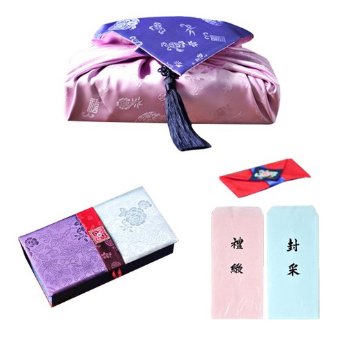 팔복상회 현금 예단세트 릴리, 신부(예단) 2색함 / 예단보 홍색 추가 / 예단 서식지 추가