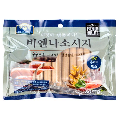 벨버드 반려견 비엔나 소시지 30p, 혼합맛(생선/야채), 450g, 1개