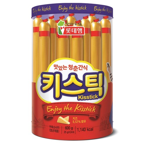 롯데 햄 키스틱 소시지, 25g, 24개
