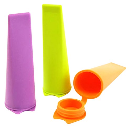 베링 실리콘 아이스몰드, 오렌지, 퍼플, 그린, 1세트