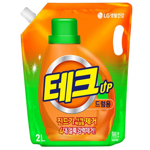 테크 up 진드기 제거 드럼용 액체세제 리필, 2L, 1개