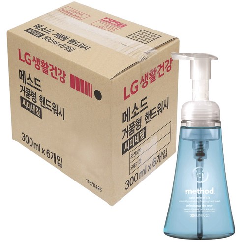 메소드 포밍 핸드워시 씨미네랄향, 300ml, 6개입