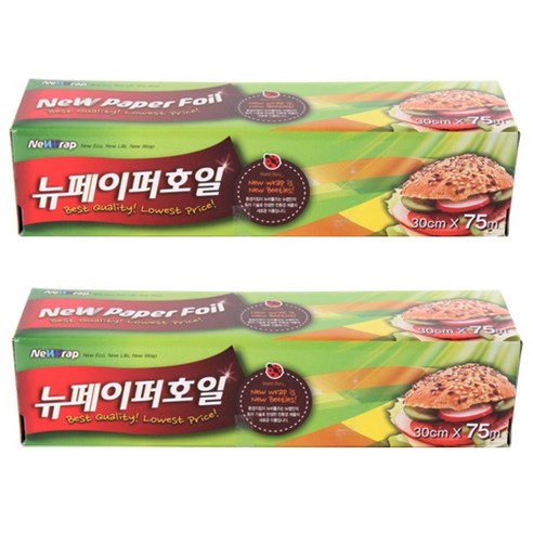 뉴랩 친환경 페이퍼호일 30CM X 75M 2팩, 1개