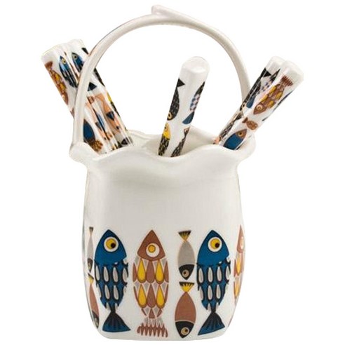 섬세한 아름다움으로 일상에 품격을 더하는 블루피쉬 프릴수반 티포크 세트