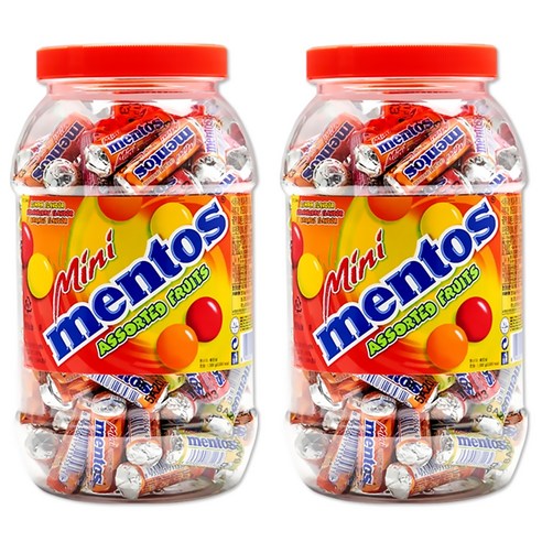 멘토스 미니 푸르티 츄잉캔디, 1kg, 2개