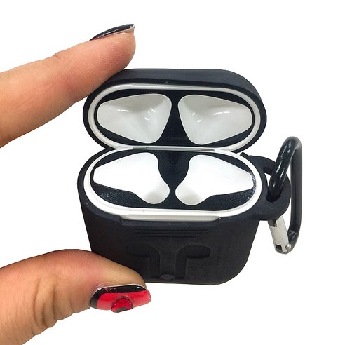 에어팟 철가루방지 스티커, 블랙