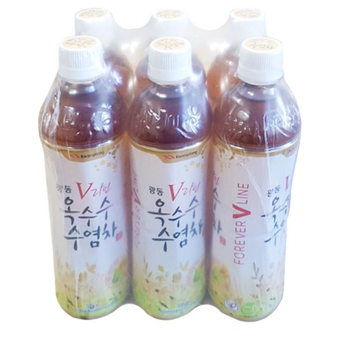 광동 V라인 옥수수 수염차, 500ml, 6개