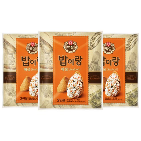 백설 밥이랑 해물, 24g, 3개입 x 3개