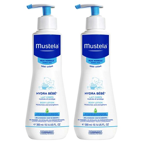 (해외)무스텔라 이드라 베베 바디로션 300ml 2개, 단품, 단일상품