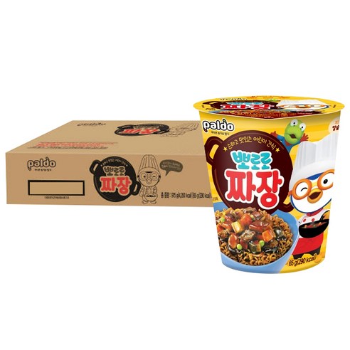 팔도 뽀로로짜장 컵라면, 65g, 15개