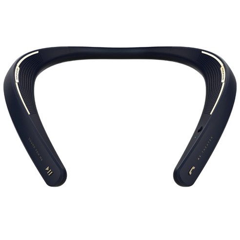 마이씨어터 웨어러블 블루투스 넥밴드형 스피커, EM-W100M, Navy + Gold