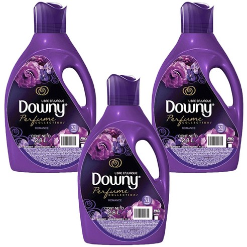 다우니 퍼퓸 섬유유연제 로맨스 본품, 2.8L, 3개