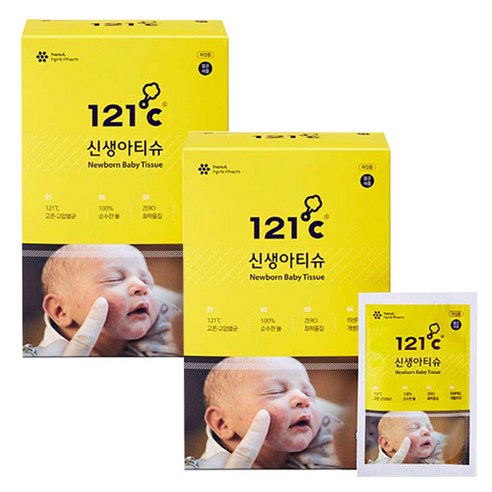121도씨 신생아티슈, 50개입, 2개 물티슈 121도씨 신생아티슈, 50개입, 2개 물티슈