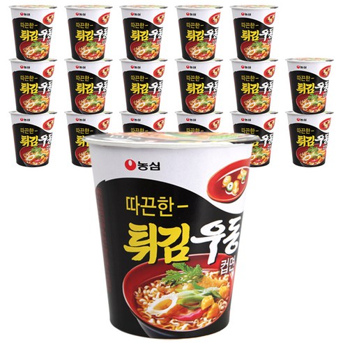 농심 튀김우동 컵라면, 62g, 18개