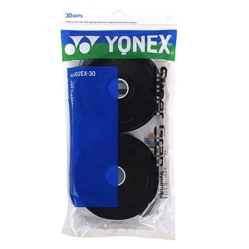 요넥스 배드민턴라켓 오버그립 AC-102EX 30p, 블랙, 1개