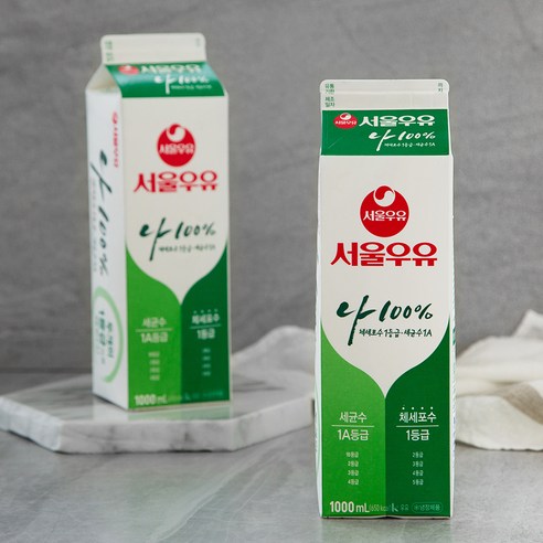 서울우유 1급A우유, 1000ml, 2개