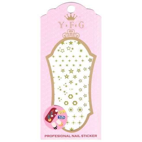 YFG 프로페셔널 네일 스티커, Y04, 1개