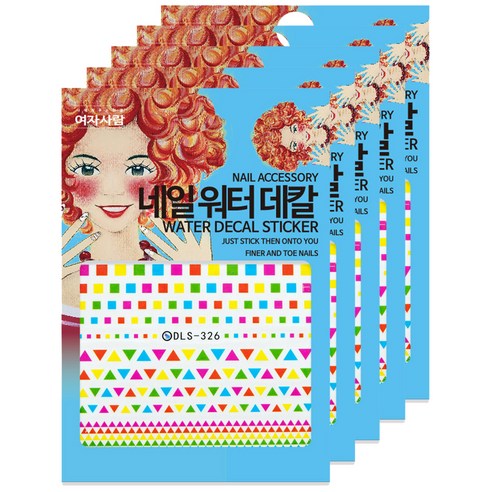 여자사람 워터 데칼 스티커, DS-326, 5개