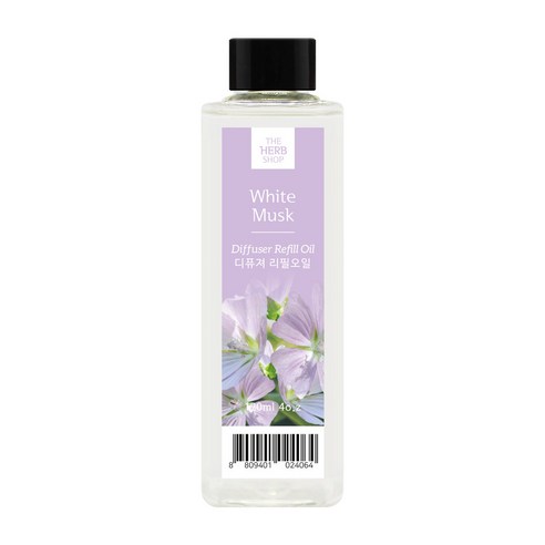 더허브샵 디퓨저 리필 오일, 화이트 머스크, 120ml