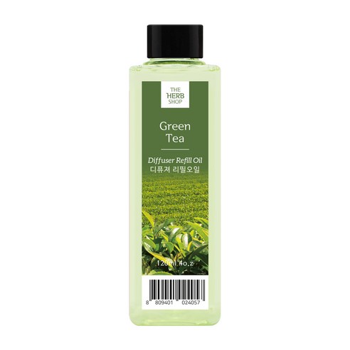 더허브샵 디퓨저 리필 오일, 그린티, 120ml